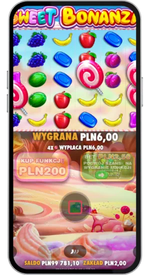 Cztery lizaki w Sweet Bonanza
