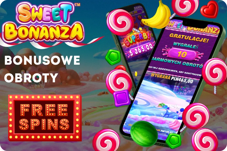 Runda bonusowa i darmowe spiny w Sweet Bonanza